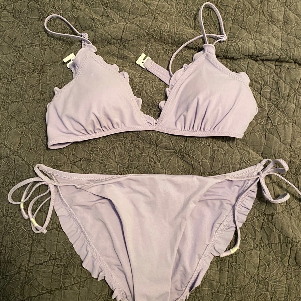 Kisuii ruffle string bikini—new without tags